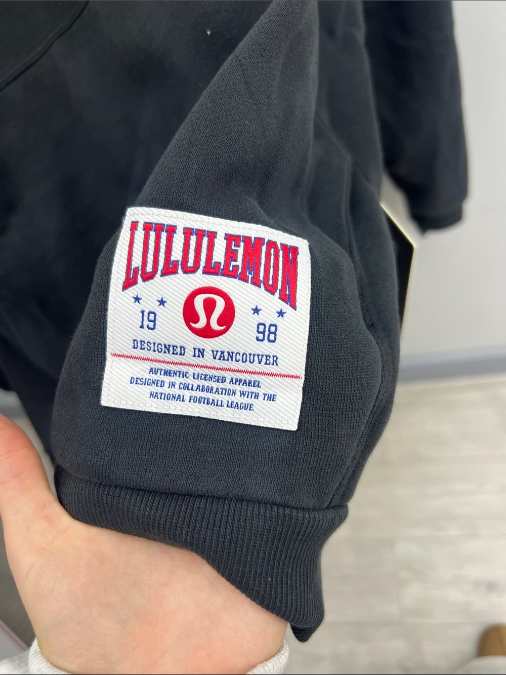 lululemon Men’s Black Hoodie with Yellow Steelers Lettering - Picture 4 of 6